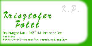 krisztofer poltl business card